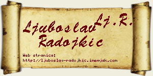 Ljuboslav Radojkić vizit kartica